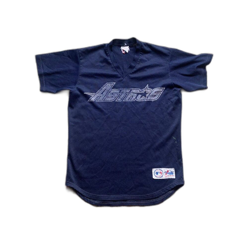 Majestic Navy Blue Astros Jeff Bagwell Jersey